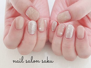 サク(saku)/手描きアート/雪の結晶