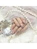 【HAND】☆ガラスフレンチネイル【クリアベース】￥8000→￥6990