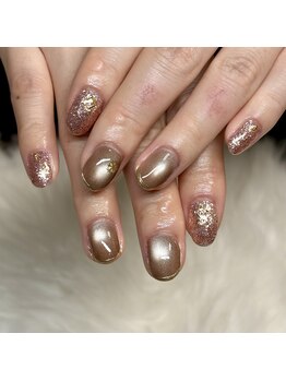 マイオティック ネイル(miotic nail)/キラキラマグネットデザイン