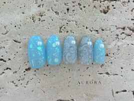 夏レース水色パールパラ