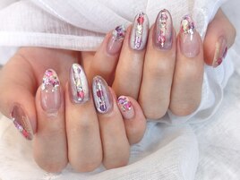 ぷっくりクリアマグホロネイル