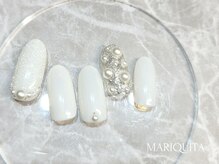 ネイルサロン マリキータ(MARIQUITA)/ホワイトパールブライダルネイル