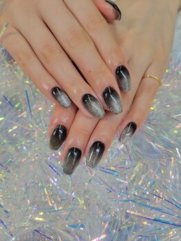 ブラックマグネットネイル