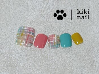 キキネイル 溝の口(kikinail)/フット定額/ツイードネイル