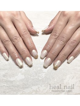 ヒールネイル(heal nail)/whiteミラーnail.