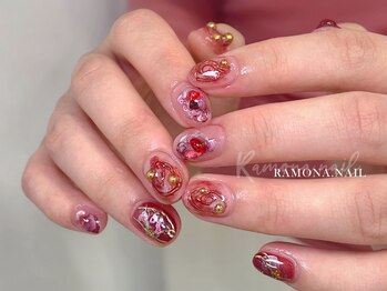 ラモナネイル(Ramona.nail)の写真/ショートネイルデザイン多数ご用意♪【定額ニュアンスデザインB ¥8800】小爪さんに似合う映える指先を実現