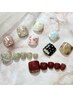 ＼足先おしゃれに♪／気分が上がるフットネイル＊親指アート《他店オフ無料》