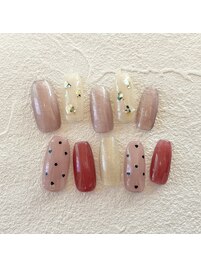 ドットハートネイル
