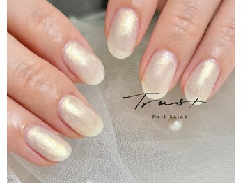 トラストネイル 佐野店(TRUST Nail)/パールホワイトネイル