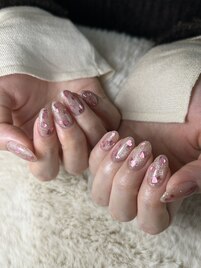 バレンタインネイル