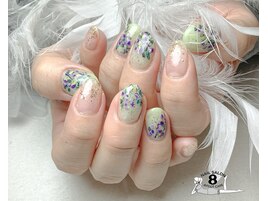 春グリーン　フラワーデザイン