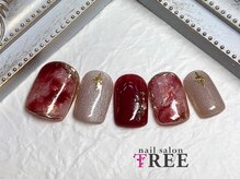 ネイルサロン トゥリー(TREE)/ボルドーフットネイル！