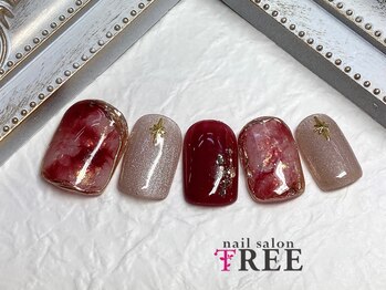 ネイルサロン トゥリー(TREE)/ボルドーフットネイル!