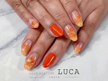 ネイルアトリエルカ(nail atelier LUCA)/M-819 オレンジニュアンスネイル