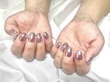 ヤシネイル(Yashi Nail)/ミラーネイル　ピンク