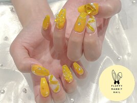 推しネイル推し活イエローネイル