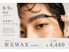 【8・9月平日特別キャンペーン】メンズ美眉スタイリング眉毛wax¥5480→¥4480