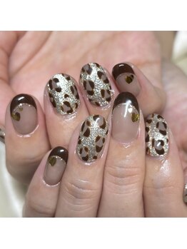 ソラール(SOLAR)/秋のレオパード柄ネイル♪