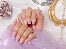 ワンホンネイル 新宿(Rumi Nail)/フレンチ/ワンホン/キラキラ