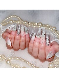 10本長さだし☆冬ネイル