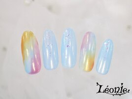 カラフルオーロラネイル