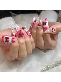 ガーリー秋ネイル