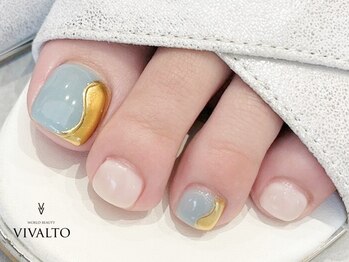 ワールド ビューティ ヴィヴァルト 宝塚店(WORLD BEAUTY VIVALTO)/フットネイル/ミラーネイル