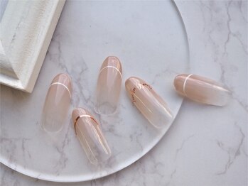 ネイル スパ ココプラス(Nail spa Cocoplus)/フレンチラインのカラグラネイル