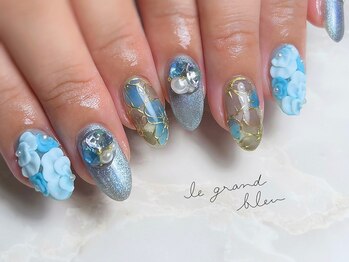 ステンドグラス風と3Dフラワー