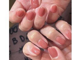 ショートネイルちゅるんピンク