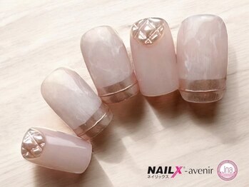 ネイリックス アヴェニール(NAILX avenir)/薄ピンク大理石