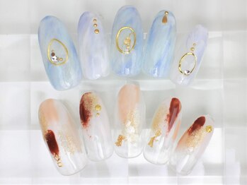 ネイルサロン あかねいろ/春夏 ニュアンス ワイヤー