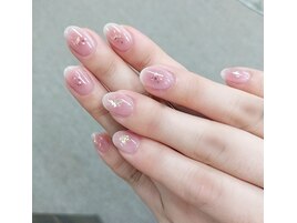 ふんわりチークネイル