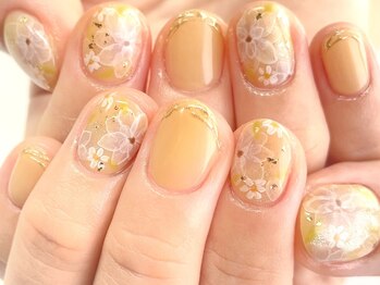 ネイルフロンティア 吉祥寺(NAIL FRONTIER)/E手描き垂らしこみお花11980円~