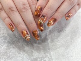 べっこう×アクセサリーネイル