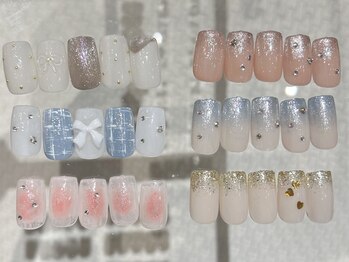 エマネイル 堺東店(Ema Nail)の写真/【定額コース/ワンカラー/ラメグラ/フレンチ】等豊富なメニューを用意★ワンカラー¥4700！大満足の仕上がり