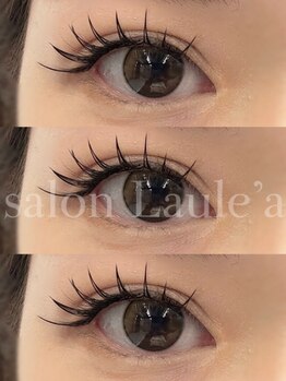 サロン ラウレア(salon Laule'a)の写真/[話題のワンホンマツエクやパリエクも♪軽くて着け心地抜群！フラットラッシュがオススメ☆]