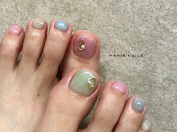 マリーネイルズ 青山店(MARIE NAILS)/☆FOOT8800円ニュアンス 0626a