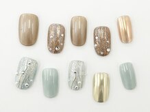 ネイルサロンクイール 宇都宮店(NAIL SALON QUILL)/大人フラッシュネイル×ミラー
