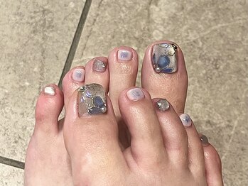 プロモート 岡山城下店(Promote)/紫陽花フットネイル 【岡山】