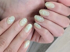 パステルイエローで春ネイル