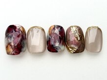 アイネイルズ 池袋店(I-nails)/ボルドーニュアンスミラー