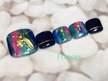 フランセス(Frances)/ネイビー×フェザーネイル
