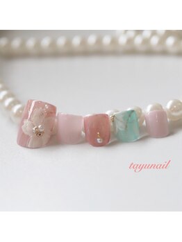 たゆ ネイル(たゆnail)/桜フットネイル