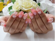 ネイルサロンミキ 横浜(MIKI)/手描き3Dフラワーピンクスカルプ