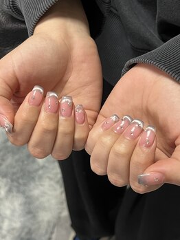 ネイル バイ ユーエー(Nail By ua)/マグネットグラデフレンチライン