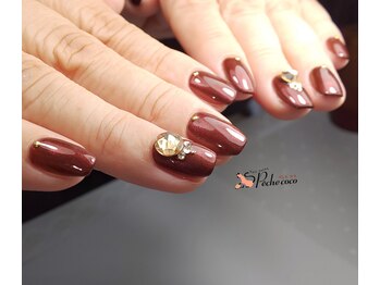 パールブラウンにSWAROVSKI♪