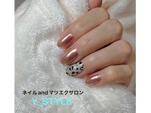 ワイスタイル(Y_STYLE)/ミラー、レオパードネイル