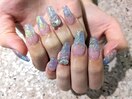 【スカルプ】ラメグラデ