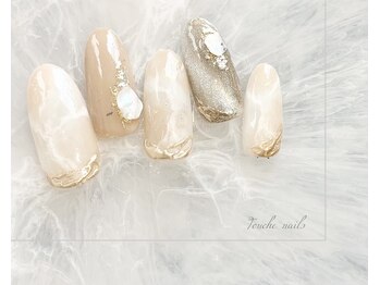 トゥーシェネイルズ(Touche'nails)/ホワイトデザイン